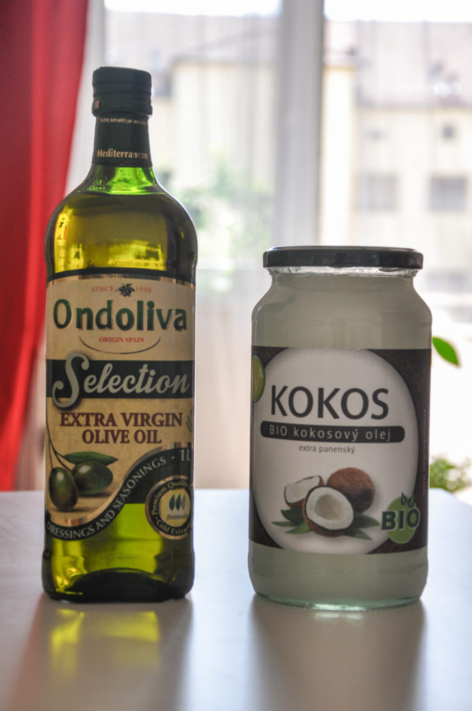 Olivový a kokosový olej