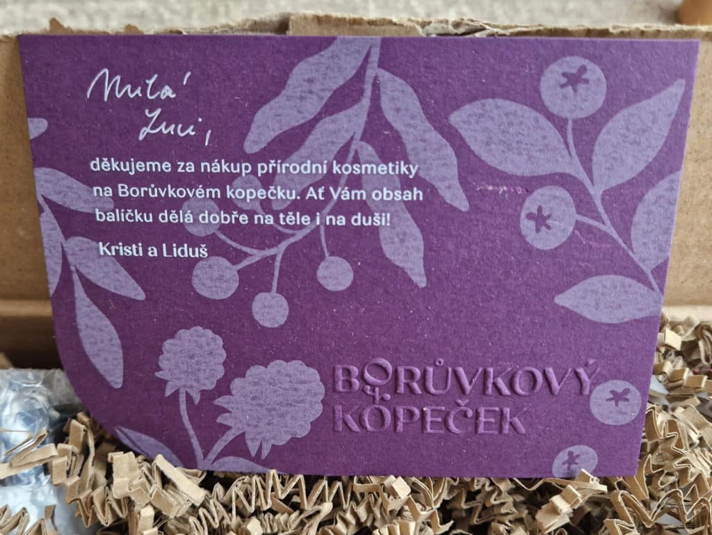 borůvkoýkopeček.cz - osobní přístup k zákazníkům